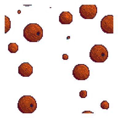 red Mercury planet with craters sticker