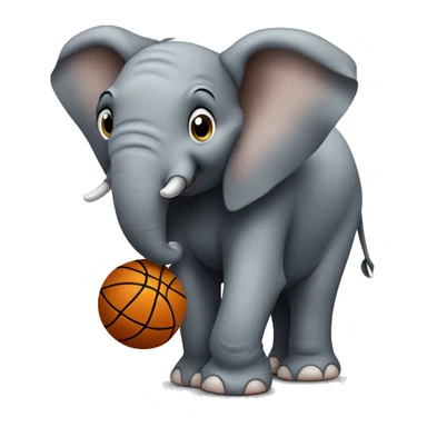 elephant with basketball sticker