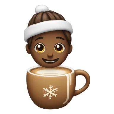 Coffee, comfort, warmth, cocoa, snow, winter, new year, warm clothes, New Year toys sticker