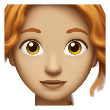 Redhead with shoulder length hair and hazel eyes  sticker