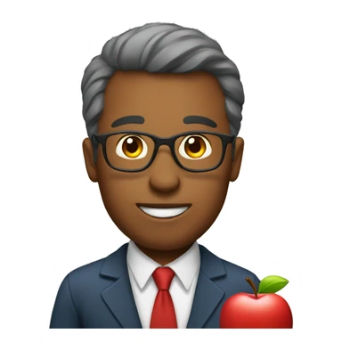 Teacher with an Apple  sticker