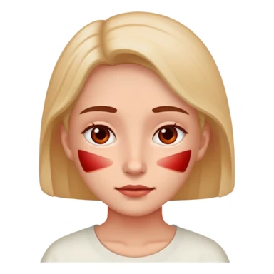 patient with reddened skin sticker