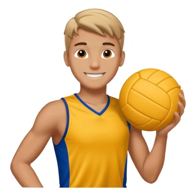 volleyball player boy sticker