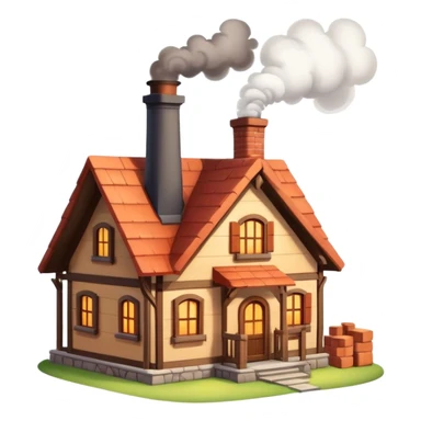 cozy house with a chimney sticker