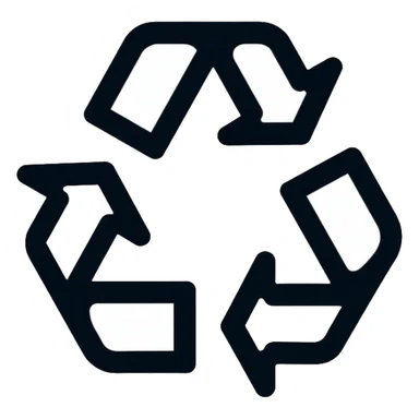 recycle symbol with arrows in a circle sticker