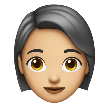 A girl with a large forehead  sticker