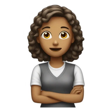 Girl agreeing with statement sticker