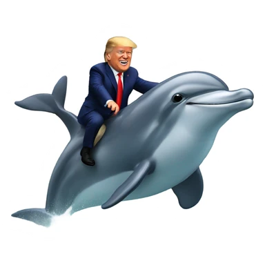 trump on dolphin sticker