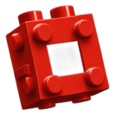 Red Lego piece sticker