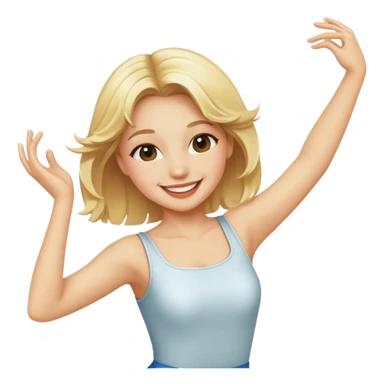 Chica rubia bailando pop  sticker