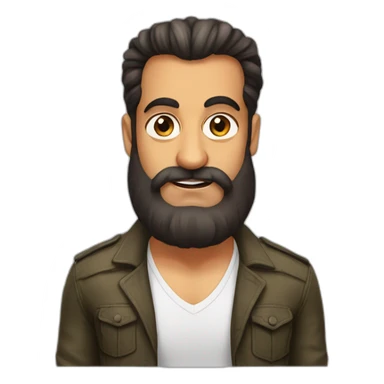 Salman Khan with a very long beard sticker