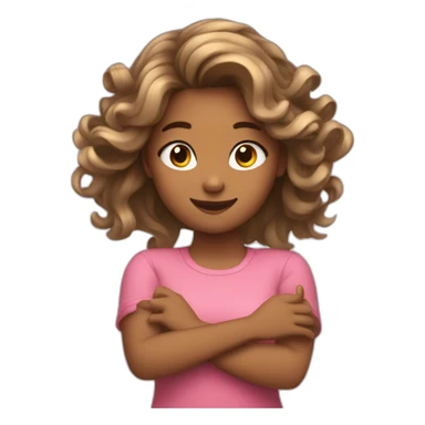 girl twirling hair in hands sticker