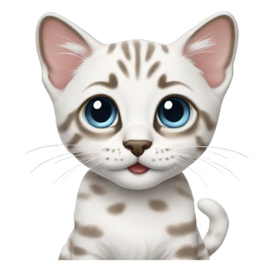 Snow bengal kitten  sticker