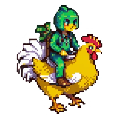 creeper riding a chicken sticker