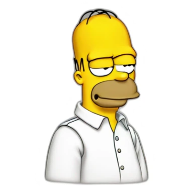 homer simson from the simsons sticker