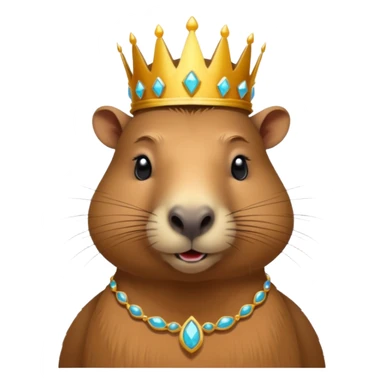 A mystical queen Capybara sticker