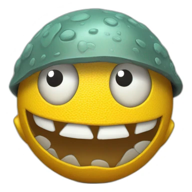 3d sphere with a cartoon Cod skin texture with big playful eyes sticker