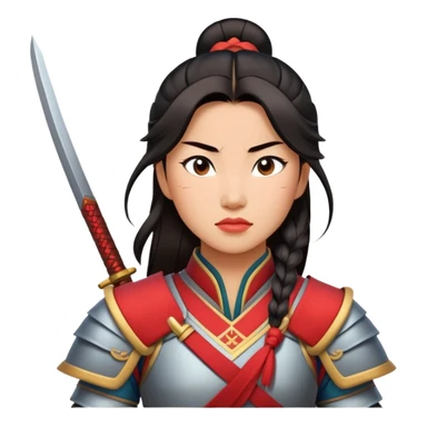 Mulan Chinese warrior woman sticker