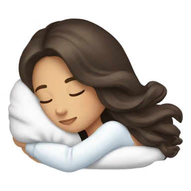 Brunette girl sleeping sticker