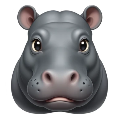 cinematic-noble-hippo-portrait-emoji,-poised-and-regal,-with-a-massive,-robust-build-and-a-smooth,-sleek-slate-gray-hide,-deep-set-soulful-eyes,-simplified-yet-sharp-and-sophisticated-features,-highly-detailed,-glowing-with-a-soft radiance sticker