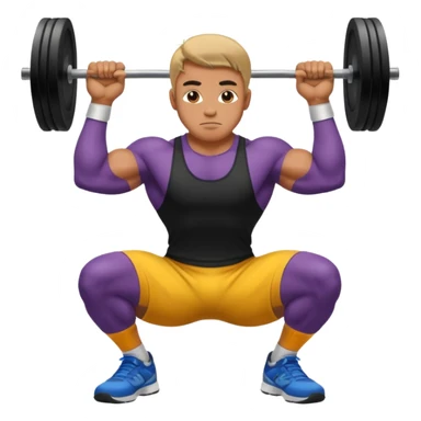 Guy squating sticker