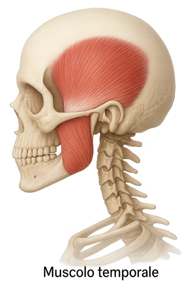 muscolo temporale anatomia sticker