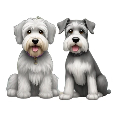 Bernadoodle and mini schnauzer sticker