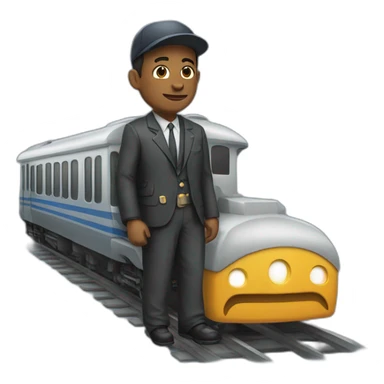 Train man sticker