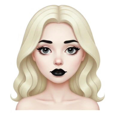 Black lipstick sticker