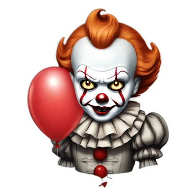 pennywise with balloon sticker