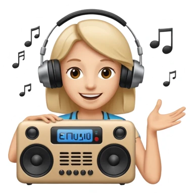 music lover radio speaker sticker