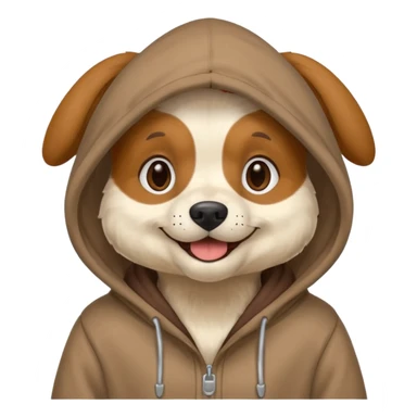 dog wearing a hoodie sticker