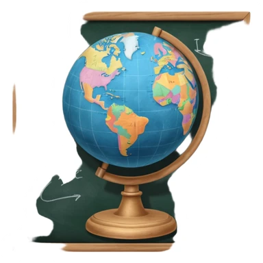 globe on chalkboard sticker