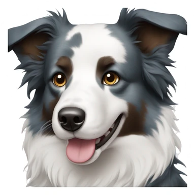 Blue border collie dog with black freckles sticker