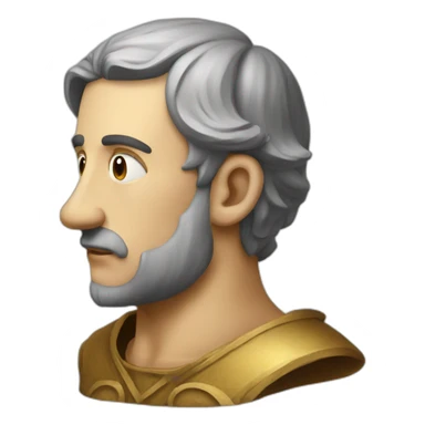 medieval innovator, thinking, torso sticker