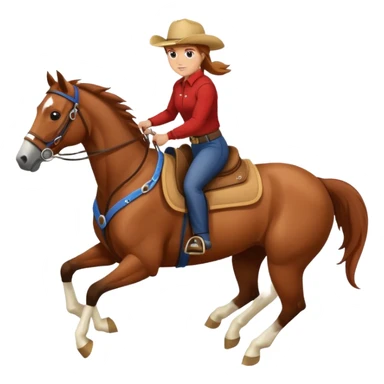 Barrel racing horse sticker