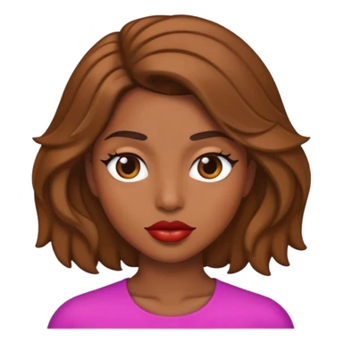 cara con pelo y labios sticker