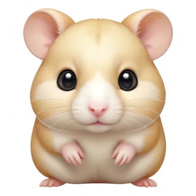 Cinematic Noble Cream Hamster Portrait Emoji, Poised and regal, with a tiny, compact build and a smooth, pristine cream coat, deep-set soulful dark eyes, Simplified yet sharp and sophisticated features, highly detailed, glowing with a soft, dignified glow, high shine, intelligent and energetic, stylized with an air of miniature elegance, focused and attentive, soft glowing outline, capturing the essence of a watchful and confident rodent, so majestic it feels as though it could scurry out of the screen with effortless authority! sticker
