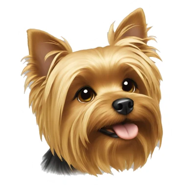 the Yorkshire terrier is golden in color sticker