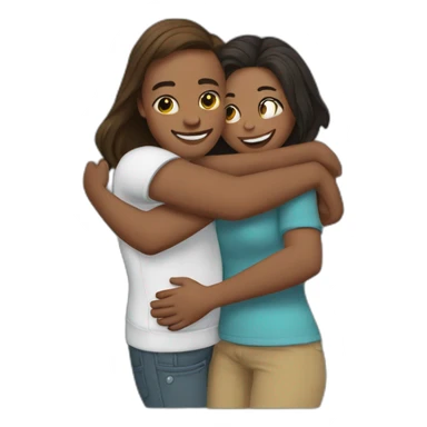 Hug with girlfriend  sticker