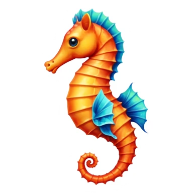 Seahorse with a poker look at me sticker