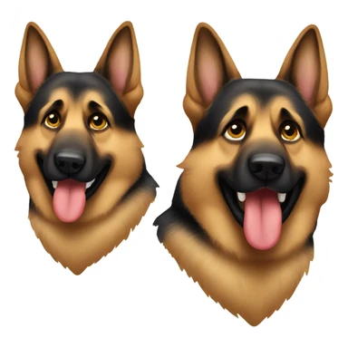 German Shepherd making sour face sticker