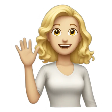 Blonde waving sticker