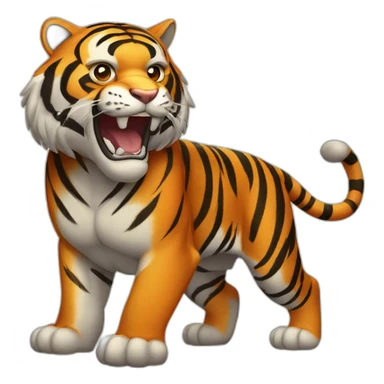 musclar tiger sticker