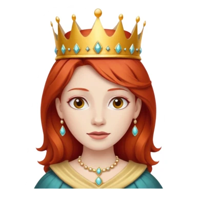 Red-haired queen sticker
