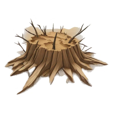 cracked earth with wood spikes coming out  sticker