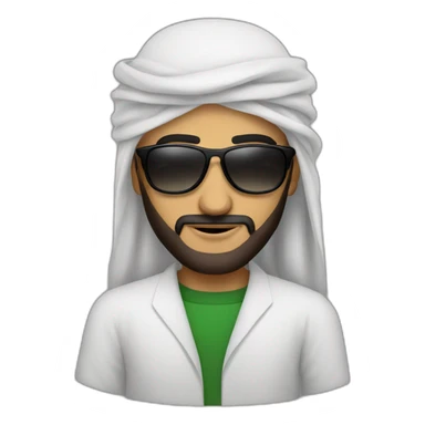 Palestinian Muslim men with sunglasses sticker