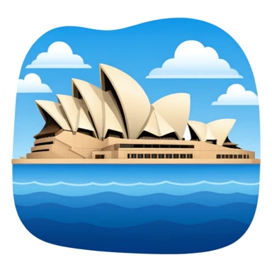 Sydney Opera House with blue sky sticker