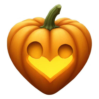 Pumpkin heart sticker