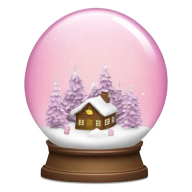 Pink winter wonderland snow globe  sticker